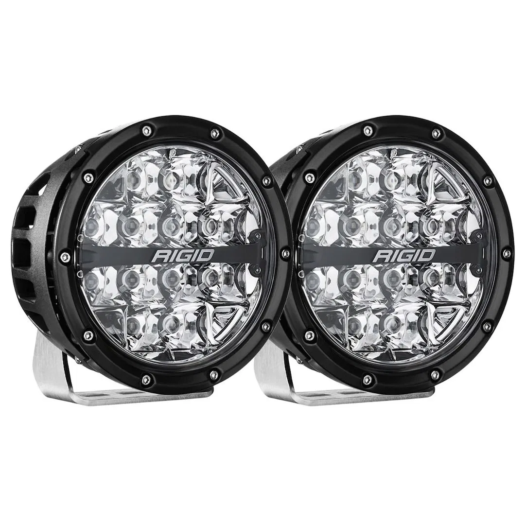 36412 – RIGID IND Driving/ Fog Light, LED Bulb 6 Inch Round 72 Watt 5.1 AMP Draw Spot Beam 12-LED RGBW Backlighting 8...